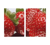 Red Strawberry Fruit Passport Holder, ID Card Protector Case Passport Holder with Slot Passports Travel Wallet Document Cover for Women And Men
