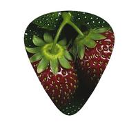 Red Strawberry Fruit Print Guitar Pick,12 Pack,Includes Thin,Medium,Heavy Gauges,Suitable for guitar,ukulele