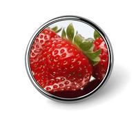 Red Strawberry Fruit Round Badge Cute Brooch Hats Jackets Decor Personalized Lapel Pin Clothing Jewelry Accessories for Wedding Party Gift