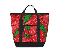 Red Strawberry,Lunch Bags Large Capacity Insulated Tote Bag For Women Men Work Picnic Travel