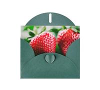 Red Strawberry Print Greeting card Blank card with envelope,Unique Designs for Festivals Invitations