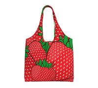 Red Strawberry,Reusable Tote Bags Grocery Bags Large Capacity Canvas Shopping Shoulder bag