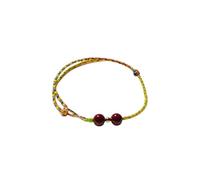 Red String Infinity Bracelet with Cinnabar Beads, Handmade Adjustable Unisex Good Luck Jewelry for Love, Wealth & Peace, Color Rope, One Size