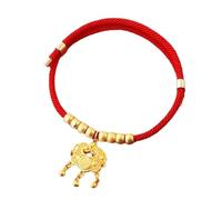 Red String Longevity Lock Necklace - Pet New Year Collar, Adjustable Cats Collar Necklace | New Year of the Snake Rabbits Necklace, Happiness Blessing Charm Rattle Necklace Durables Nylon 4-7.5 kg Fit
