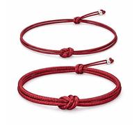 Red String of Fate Bracelet for Couples - Pair of Bracelets (2) - Love Pact with a Strong Knot That Connects Two Souls - Protection, Unity and Eternal Commitment