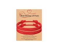Red String of Fate Couple Bracelets Set Adjustable Matching Braided Red Cord Bracelets for Men Women Boyfriend Girlfriend Kabbalah Protection Jewelry Long Distance Relationship Promise Gift, Regular