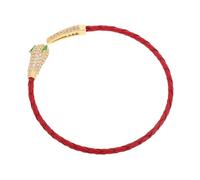 Red String Snake Cuff Bracelet for Men Women Vintage Braided Jewelry Year Present Rhinestone Charm Enhances Personal Appeal and Confidence Meaningful Luck Accessory