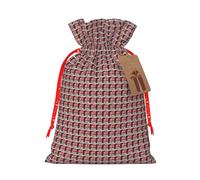 Red Stripe Firefighter Usa Flag Print Gift Versatile Bags Reusable Drawstring Festive Pouches For Party Favors Season