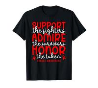 Red Stroke Awareness for Patient Support Advocate T-Shirt