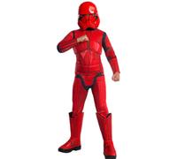 Red Stromtrooper Boys Fancy Dress Star Wars EP 9 Sci Fi Movie Kids Costume