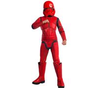 Red Stromtrooper Boys Fancy Dress Star Wars EP 9 Sci Fi Movie Kids Costume