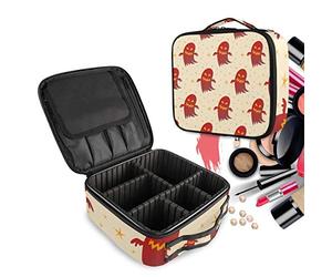 Red Sugar Ghost Make Up Bag Toiletry Case Zipper Makeup Cosmetic Bags Organizer Pouch for Free Compartment Women Girls