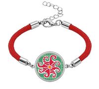 Red Sun Mexico Totems Ancient Civilization Drawing Lucky Red String Bracelet Rope Bracelet Handmade