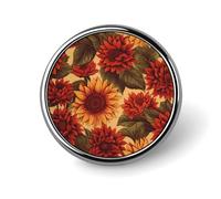 Red Sunflower Blank Round Badges Round Badge DIY Pin Back Buttons Clear Button Pins for Craft Projects Badge Making Accessories
