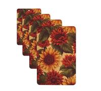 Red Sunflower Car Air Freshener Cards Set of 4 Pieces Long Lasting Hanging Scented Cards Auto Aromatherapy Tablets Personalized Car Fresheners Gifts for Men Women - Lavender Scent