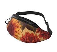 Red Sunflower Fanny Pack for Men Women Fashion Waist Packs Travel Crossbody Bag With Adjustable Strap Everywhere Belt Bag Waterproof Chest Bags Cycling Bum Bag Wallet