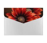 Red Sunflower File Organizer for Office,6 Pockets Expanding File Folder, Portable Accordion Folders for Desktop, Waterproof Paper Bill Receipt Organizer for Business