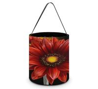 Red Sunflower Printing Candy Basket Halloween Trick Or Treat Bags Gift Bucket For Halloween Party Or Daily Supplies, Style, One Size