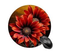 Red Sunflower Round Mouse Pad Smooth Glide Gaming Mousepad Extra Density Portable Comfortable Mouse Mat for Desk, Home, Office 7.8x7.8 Inches