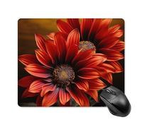 Red Sunflower Square Mouse Pad Portable Computer Mousepad with Non-Slip Rubber Base 18 * 22cm Ultra-Thin Gaming Mouse Mat for Computer Laptop Office Desk Accessories