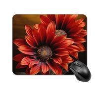 Red Sunflower Square Mouse Pad Portable Computer Mousepad with Non-Slip Rubber Base 20 * 25cm Ultra-Thin Gaming Mouse Mat for Computer Laptop Office Desk Accessories
