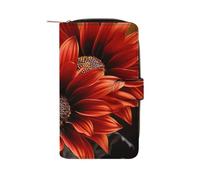 Red Sunflower Wallet Multifunctional Wallets for Men Compact Wallet Purse Passport Bag