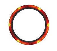 Red Sunrise Print Steering Wheel Cover for Car Universal