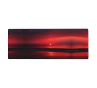 Red Sunset at Dusk Printing Extra Large Mouse Pad 12x31.5in for Office, Gaming, and Learning - Durable, Comfortable, and Environmentally Friendly