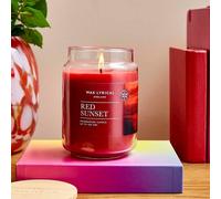 Wax Lyrical Red Sunset Large Jar Candle, Up to 100 Hour Burn Time