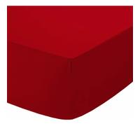 (Red, Super-King) Fitted Sheet 100% Egyptian Cotton 200 Thread Count
