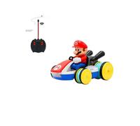 (red) Super Mario 1:16 RC Car - 2.4GHz Four-Way Remote, Lights & Music, Steering-Wheel Control, Realistic ABS Toy