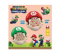 (Red) Super Mario Bubble Sensory Fidget Toy Electronic Whack Mole Fidget Controller Fidgets Decompression Toys Puzzle Pop Game Controller