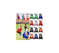 (Red Superman, One size) Kids Boy Spiderman Superman Superhero Cape Cloak With Eye Mask Cosplay Costume Carnival Party Fancy Dress Up