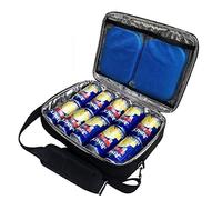 Red Suricata Insulated Slim Cooler - Thin, Flat Cooler Lunch Bag Fits 10 Drink Cans - 2 Slim Reusable Ice Packs Included - The Ultimate Cooler Bag for Beer, Hideaway Inside Backpack