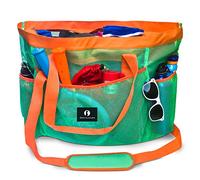 Red Suricata Large Mesh Beach Bag - Beach Bags & Totes (Turquoise/Orange)
