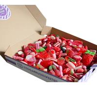 Red Sweet Mix 400g-2kg | Viral Jelly Pick n Mix Candy, Party, Wedding, Gummies, Pizza Box, Strawberry, Cherry, Sugar Rush Sweeties (1kg Resealable Bag)