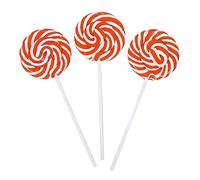 RED SWIRL LOLLIPOPS - 24 SUCKERS INDIVIDUALLY WRAPPED - 2 INCH POPS