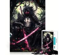 Red Swords Samurai 1000 Pieces Jigsaw Puzzles for Teenagers Logic Train Toy Quiet Fun Smooth Cut Lovely Gift (50x75cm)