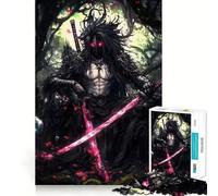 Red Swords Samurai Jigsaw Puzzles for Adults1000 Pieces Mind Skill Toy Quiet Hobby Design Assembly (38x26cm)