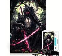Red Swords Samurai Teenagers 1000 Piece Jigsaw Puzzle Logic Boost Toy Indoor Fun Premium Edge Memorable Gift (38x52cm)