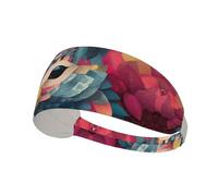 Red-tailed squirrel Printed Elastic Sports Headband: Stretchy Sweatband for Running Gym Cycling Yoga Fitness Travel Unisex