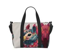 Red-Tailed Squirrel Printed Travel Bag Large Gym Tote, Weekend & Business Trip Crossbody Shoulder Bag, Lightweight