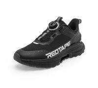 Red Tape Sports Walking Shoes for Men | Dial Lace Quick On, Soft Cushioned Insole, Slip-Resistance, Dynamic Feet Support, Arch Support & Shock Absorption - RSO3521-8 Black
