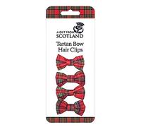 Red Tartan Bow hair Clips