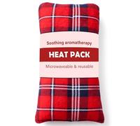 Red Tartan Heat Pack Reusable - Microwaveable Hot & Cold Therapy with Natural Mineral Beads for Joint, Knee, Back & Menstrual Pain Relief