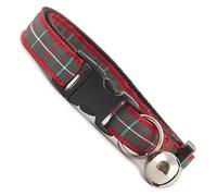 Red Tartan Pattern Cat Collar | Cat safety collar | Removable bell | Scottish Tartan Collar…