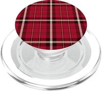 Red Tartan Plaid Classic Preppy Vintage Girly Fashion Women PopSockets PopGrip for MagSafe