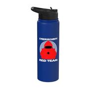 Red Team Cybersecurity Hacking Ethical Hacker Cyber Security Stainless Steel Insulated Water Bottle