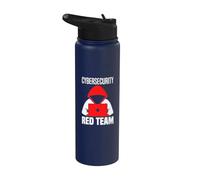 Red Team Cybersecurity Hacking Ethical Hacker Cyber Security Stainless Steel Insulated Water Bottle