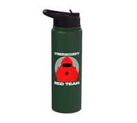 Red Team Cybersecurity Hacking Ethical Hacker Cyber Security Stainless Steel Insulated Water Bottle
